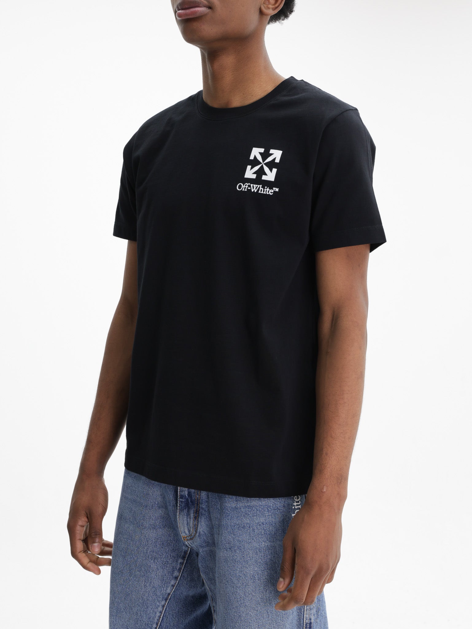 Off - White T-Shirt Small Arrow Slim Black