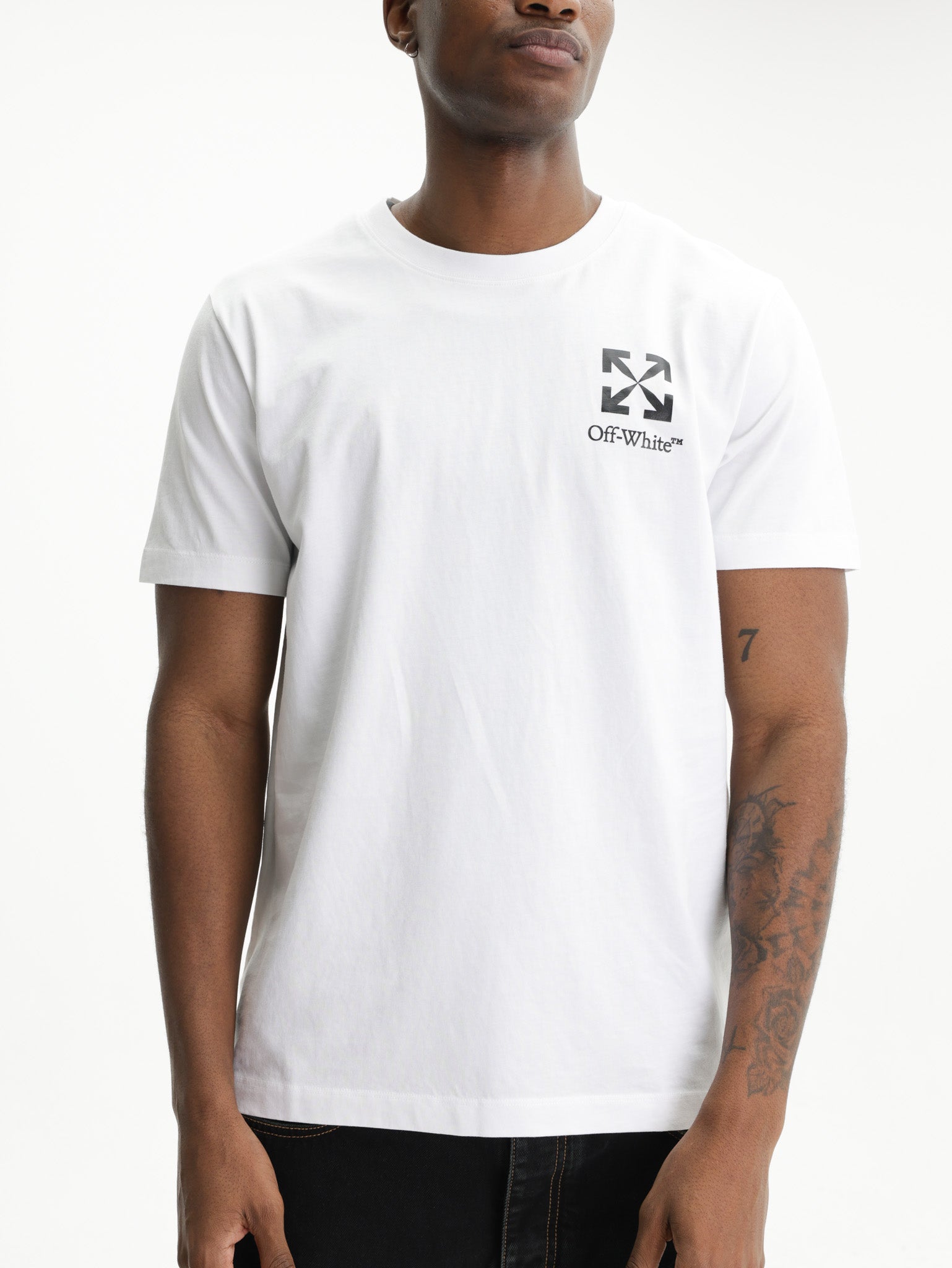 Off - White T-Shirt Small Arrow Slim White