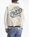 Off - White Jacket Leather Varsity Cream