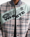 Off - White Jacket Wool Royal Varsity Mint