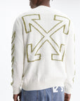 Off - White T-Shirt Diag Outline Knit Cream
