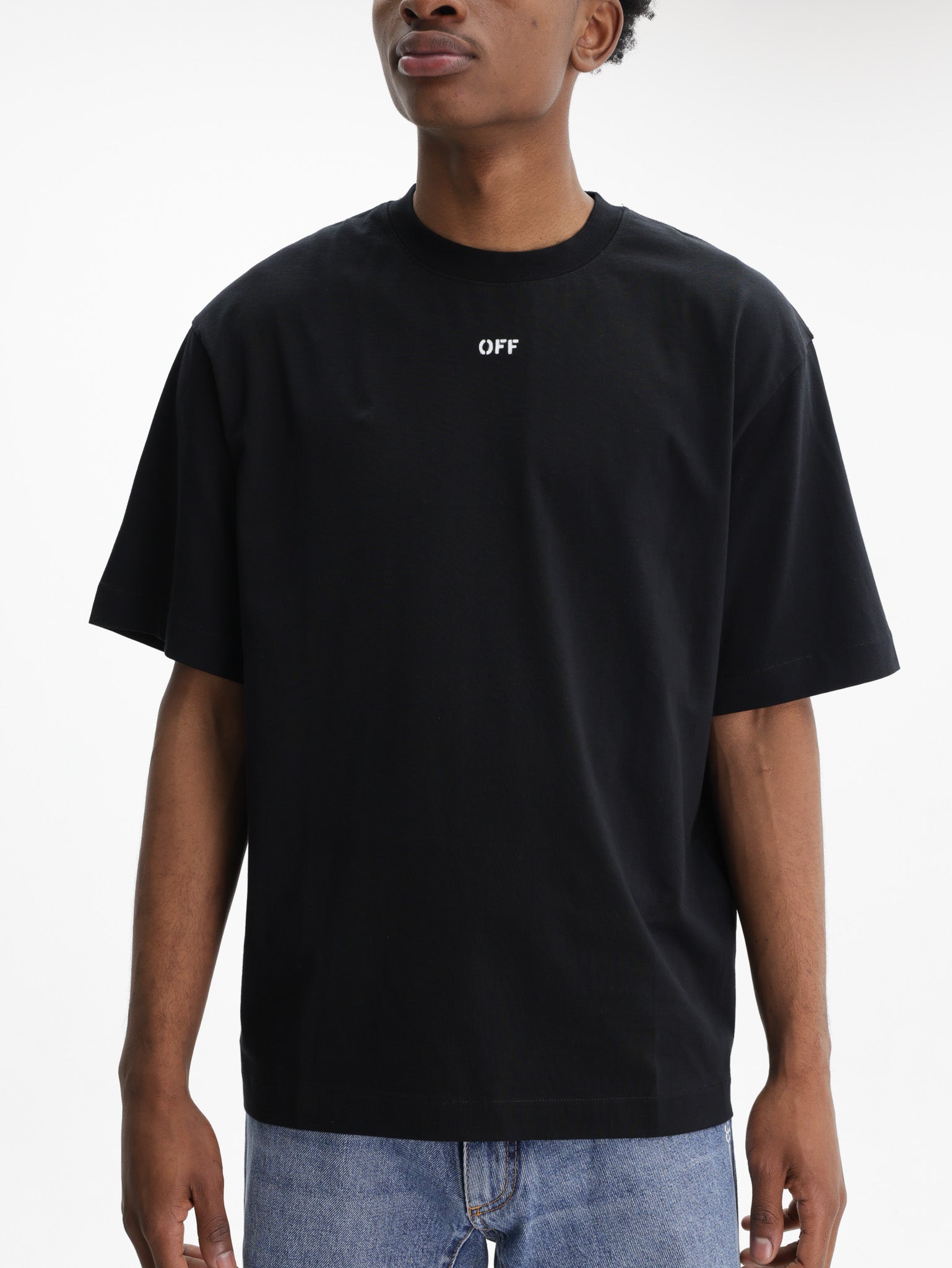 Off - White T-Shirt Chain Araldic Arrow Black
