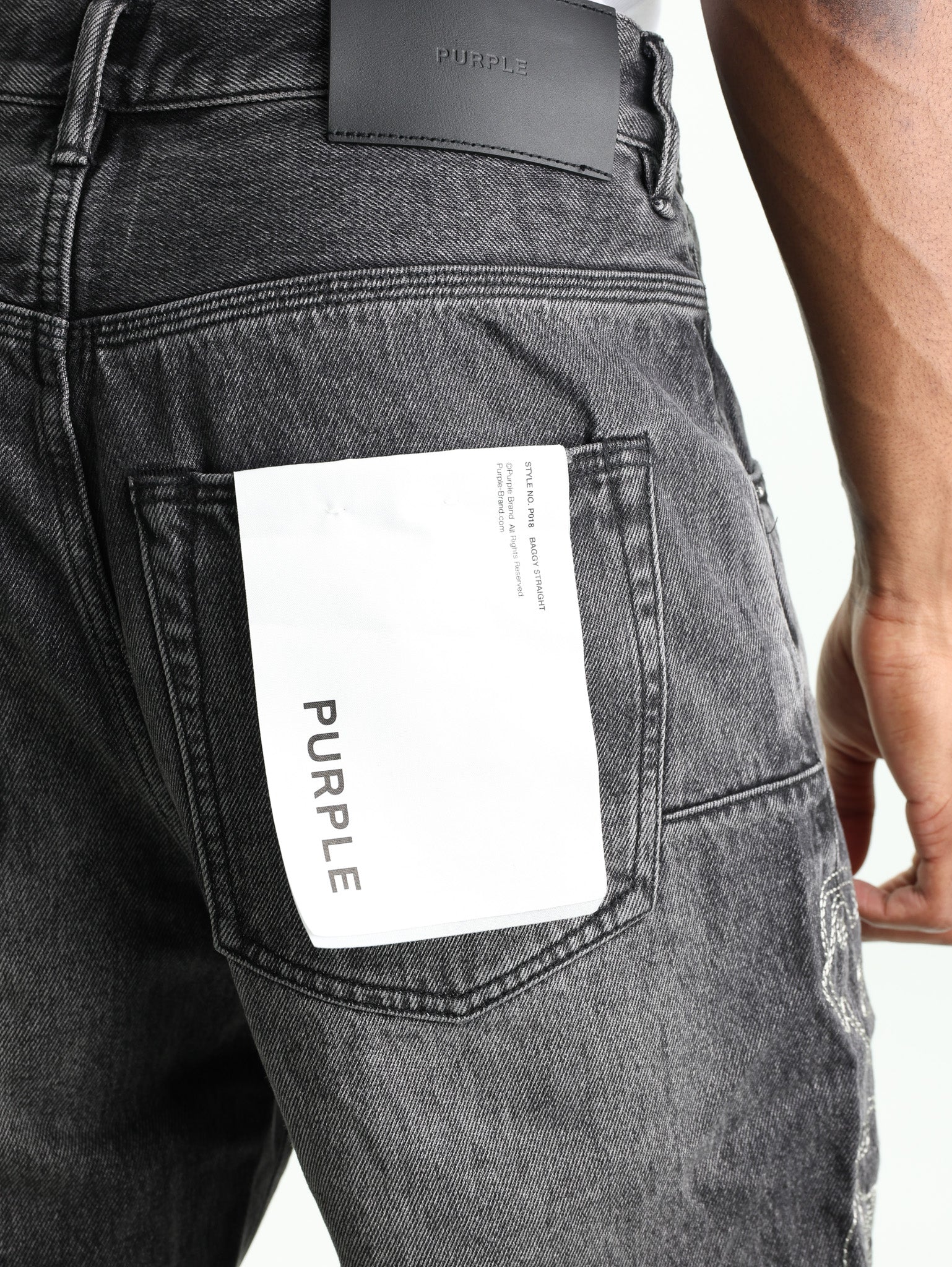 Purple Jeans Traced Gothic Wordmark Black - AL Capone Premium