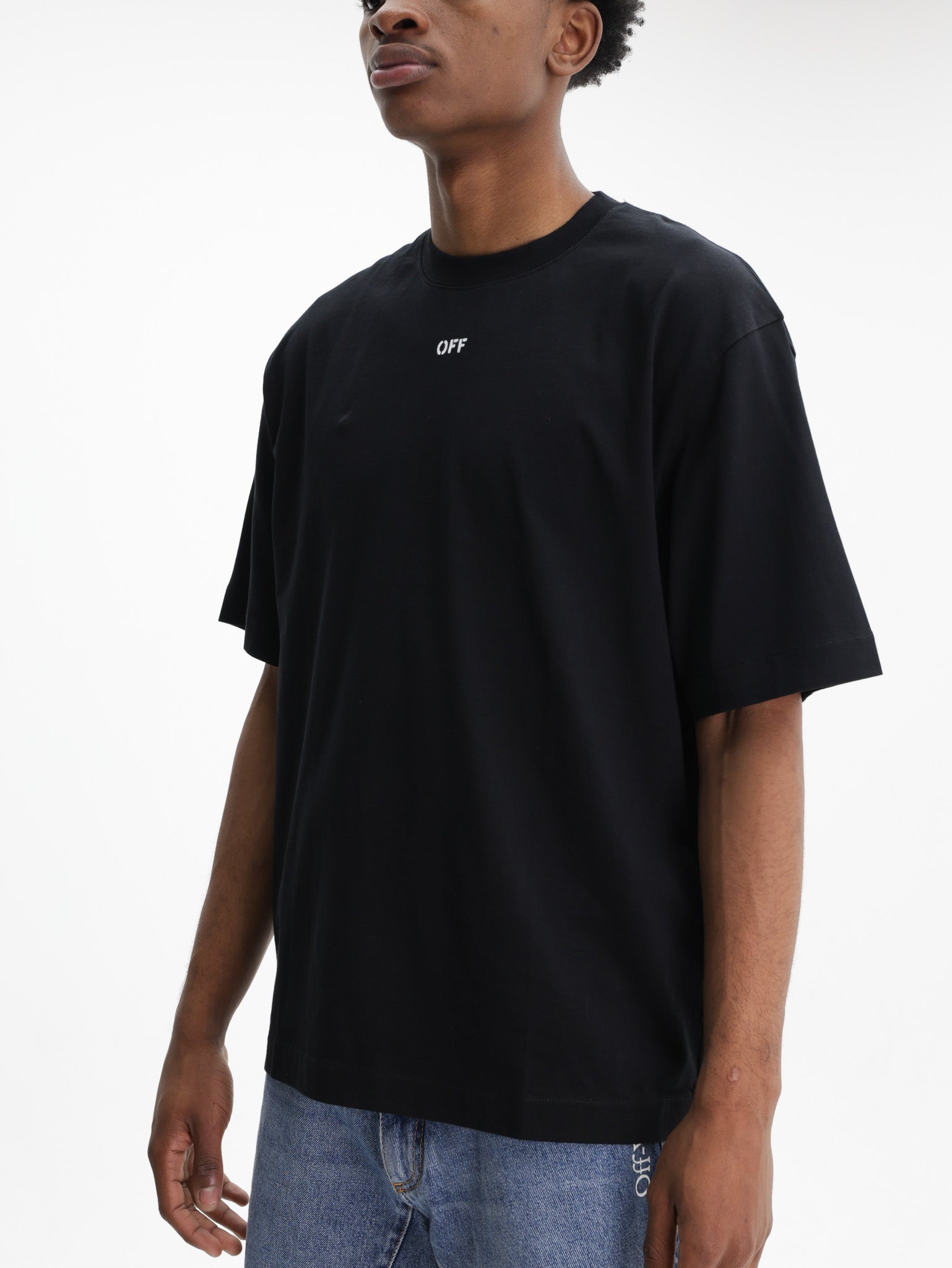 Off - White T-Shirt Chain Araldic Arrow Black