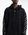 Off - White Hoodie Chain Araldic Arrow Black