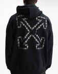 Off - White Hoodie Chain Araldic Arrow Black