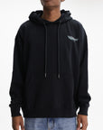 Off - White Hoodie Moon Skate Black
