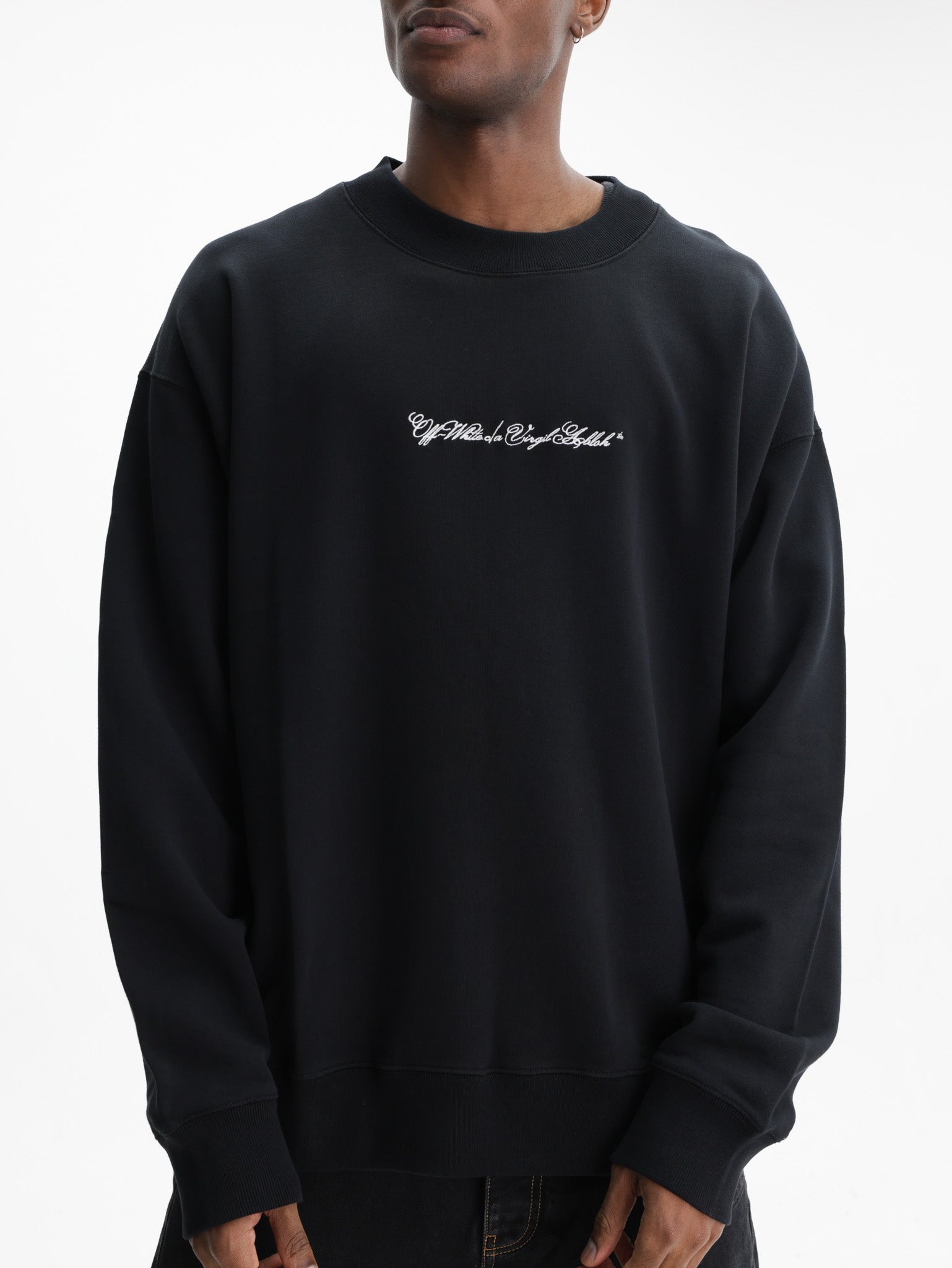 Off - White T-Shirt Script Arrow Skate Black