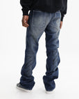 Off - White Jeans Diag Twisted Stack Dark Wash