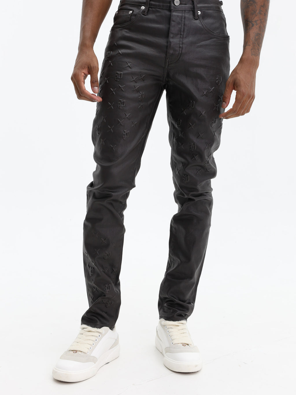 Purple Jeans Skinny Mono Embossed Film Brown - AL Capone Premium
