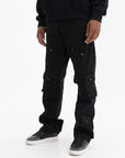 Off - White Pants Multi Pockets Relax Black