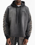 Off - White Hoodie Arrow Distr Den Black