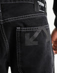 Off - White Jeans Half Arrow Darted Black