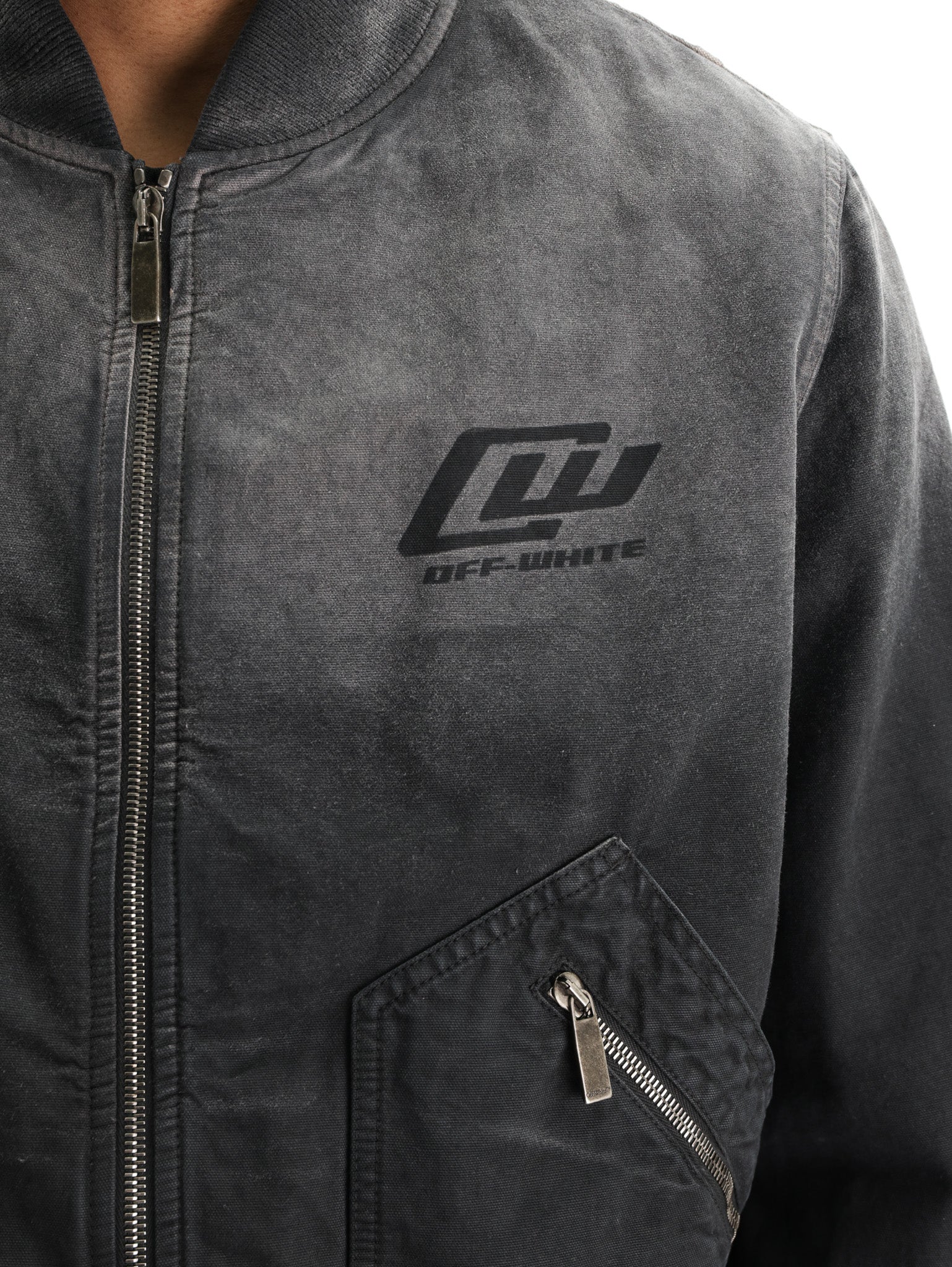 Off - White Jacket Degrade Cot Regular Black