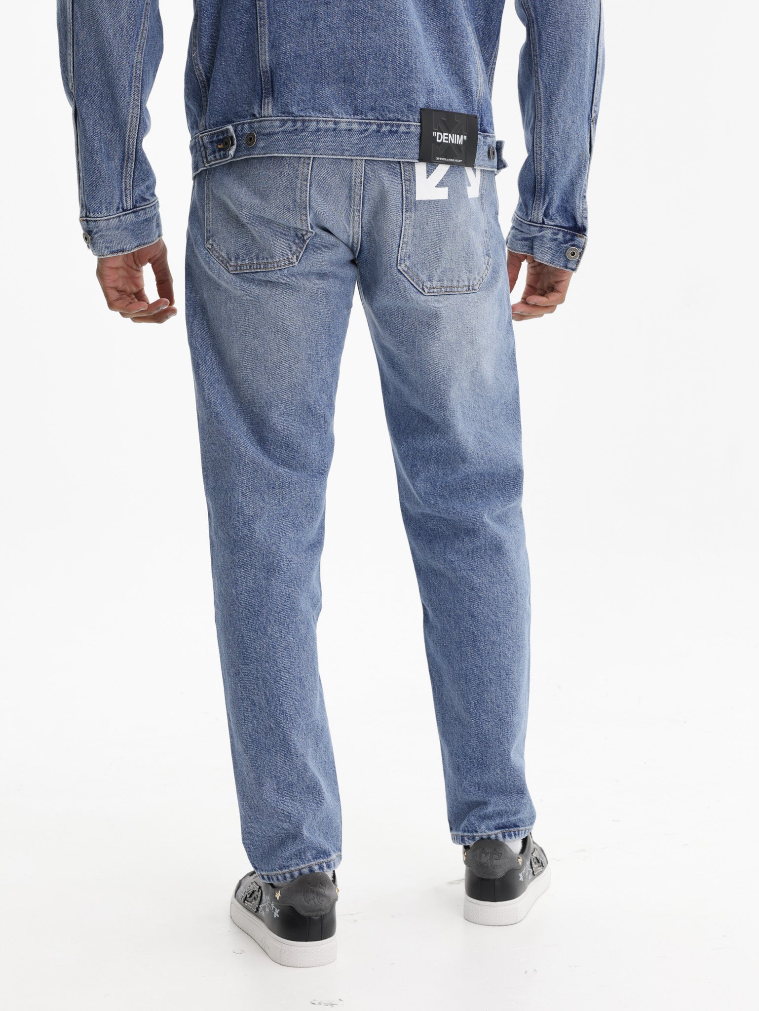 Off - White Jeans Half Arrow Twisted Light Wash