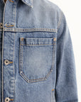 Off - White Jacket Half Arrow Denim Medium Wash