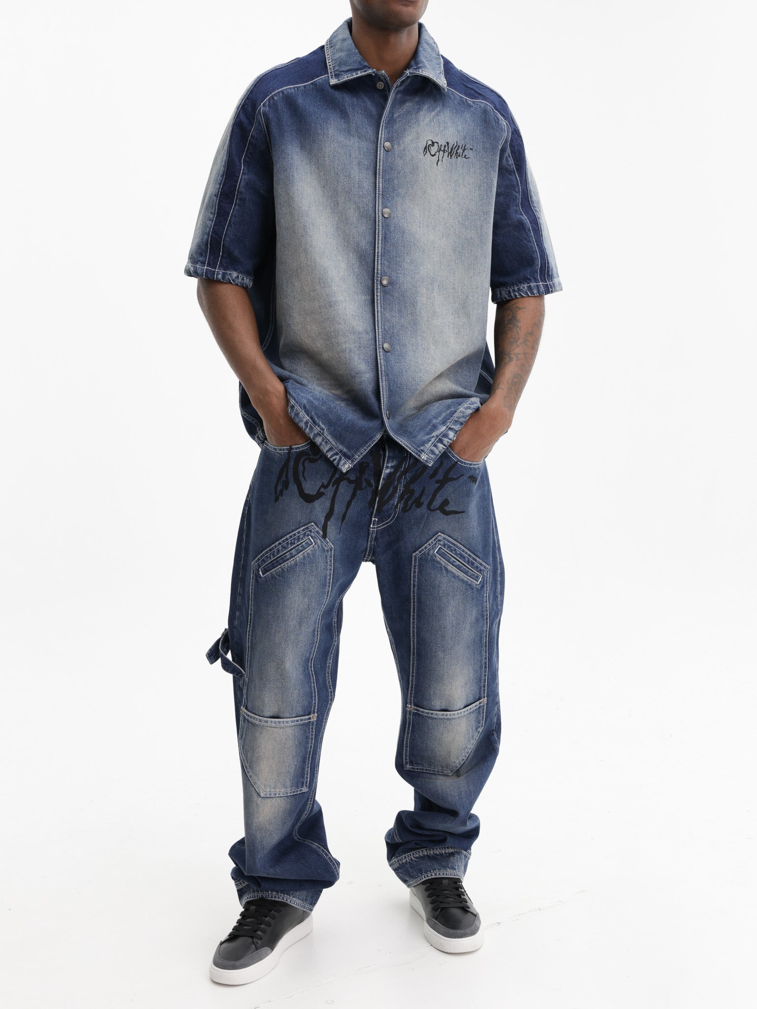 Off - White Jeans Off Straight Dark Wash