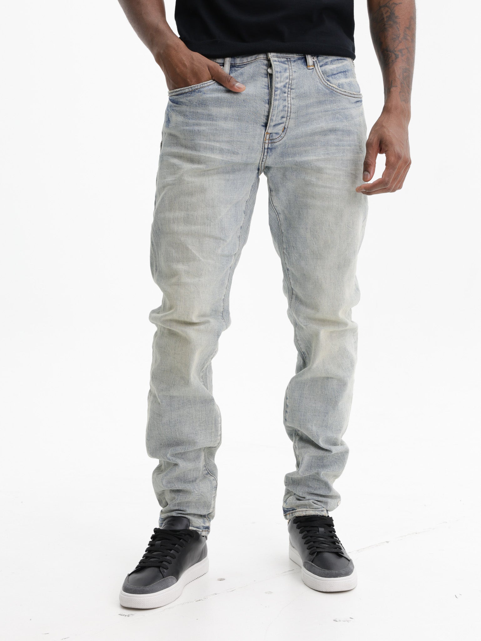Purple Jeans Fade Down Skinny Indigo