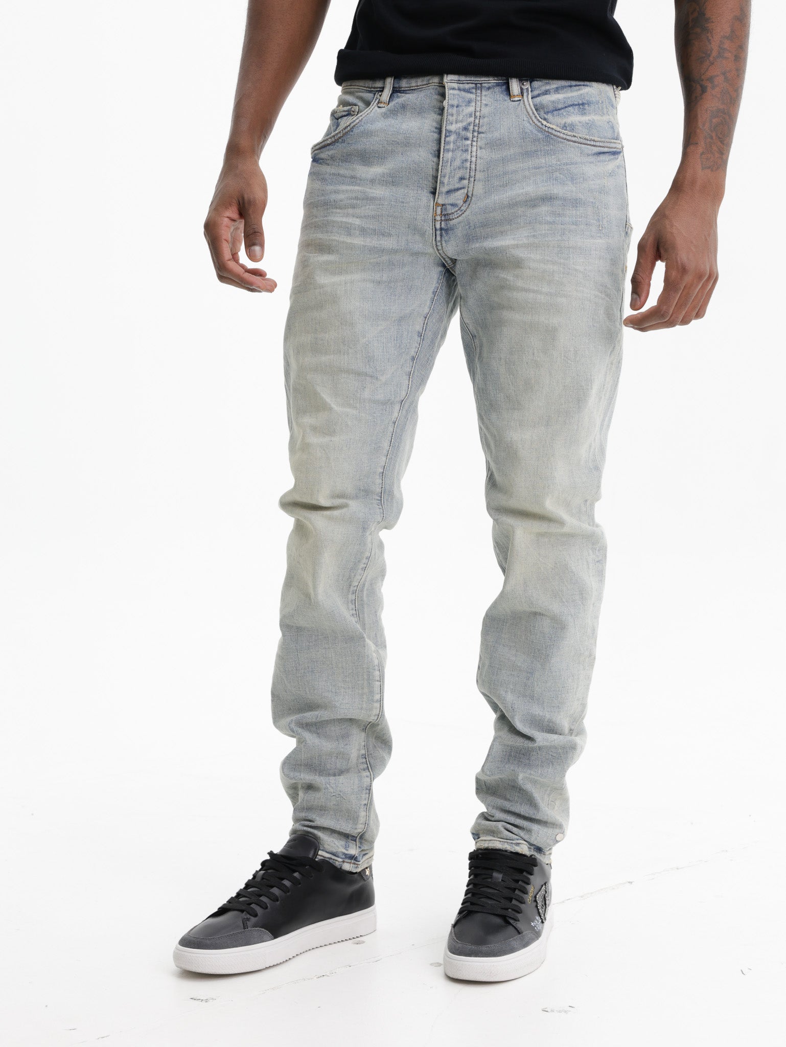 Purple Jeans Fade Down Skinny Indigo