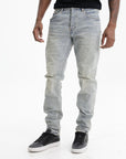 Purple Jeans Fade Down Skinny Indigo