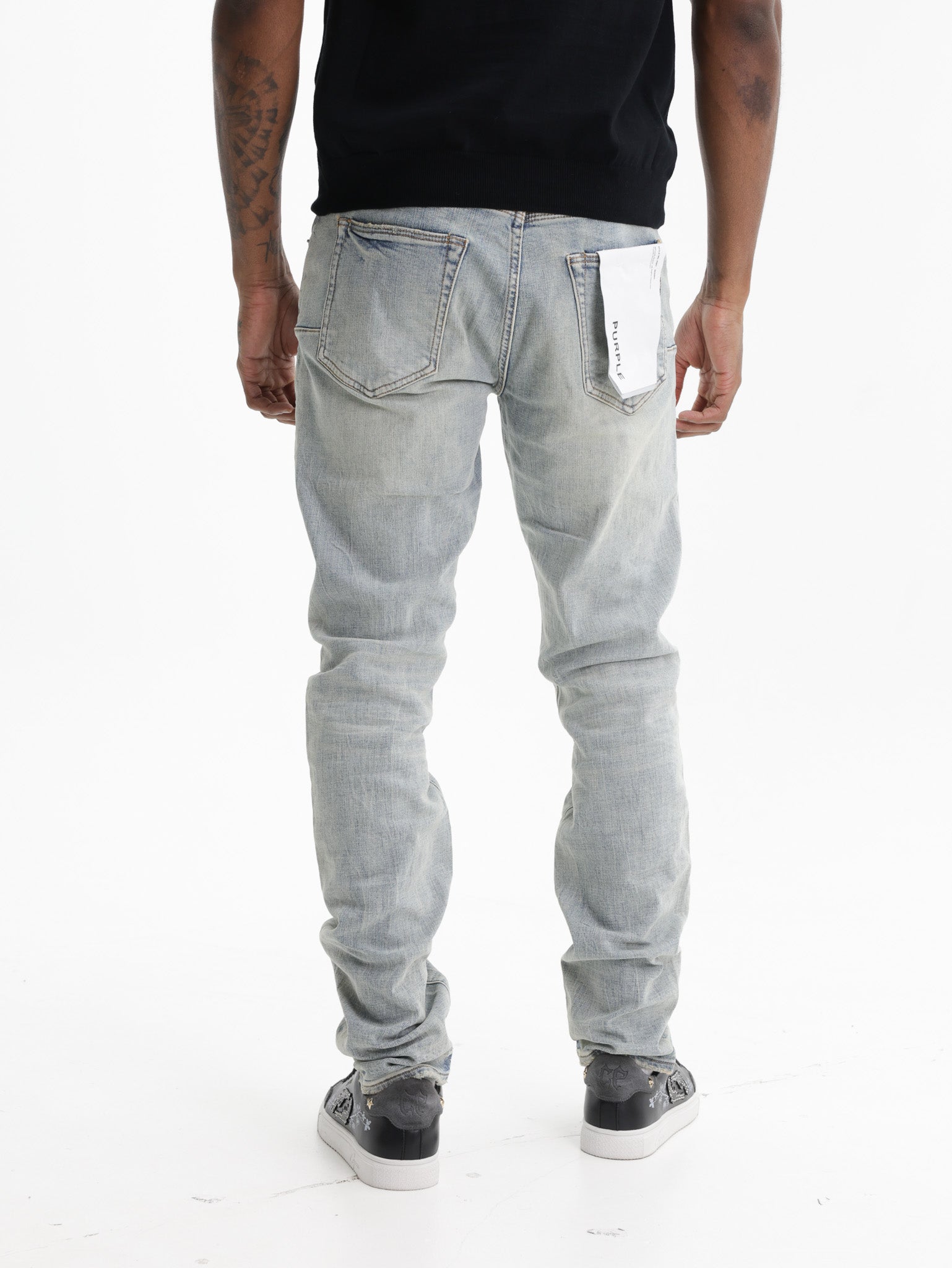 Purple Jeans Fade Down Skinny Indigo