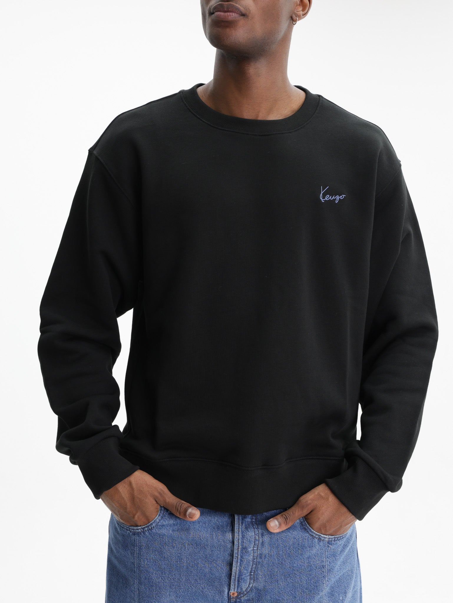 Kenzo Sweater Signature Embroidery Grey