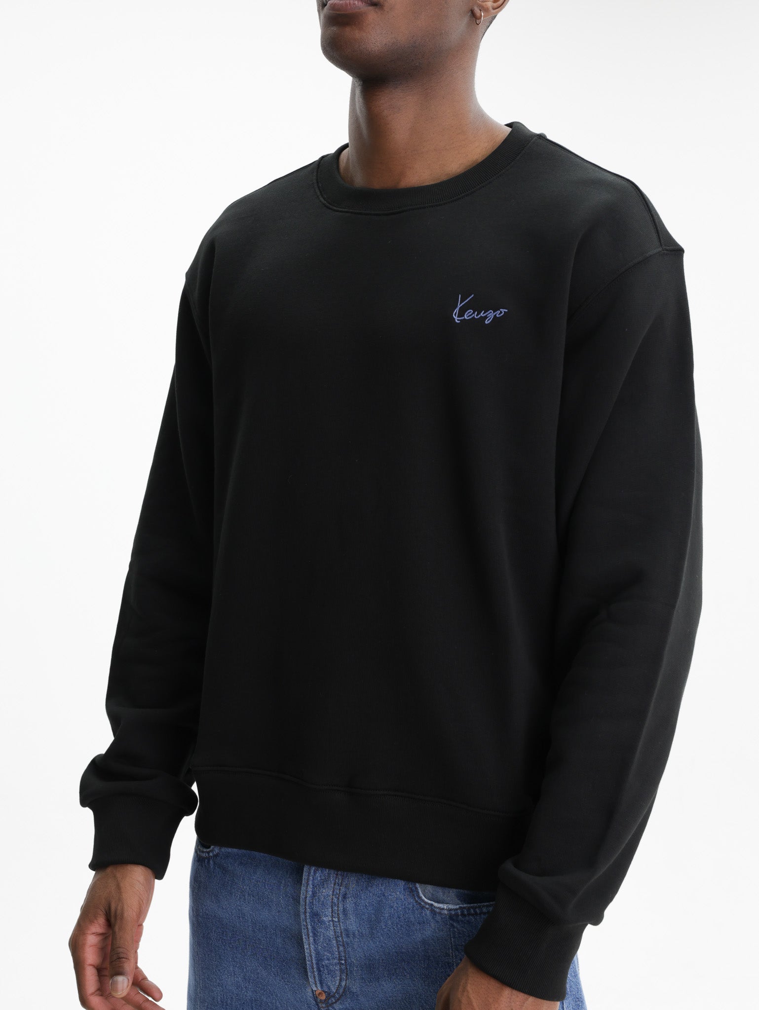 Kenzo Sweater Signature Embroidery Grey