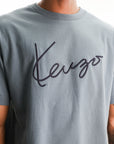 Kenzo T-Shirt Signature Embroidery Blue