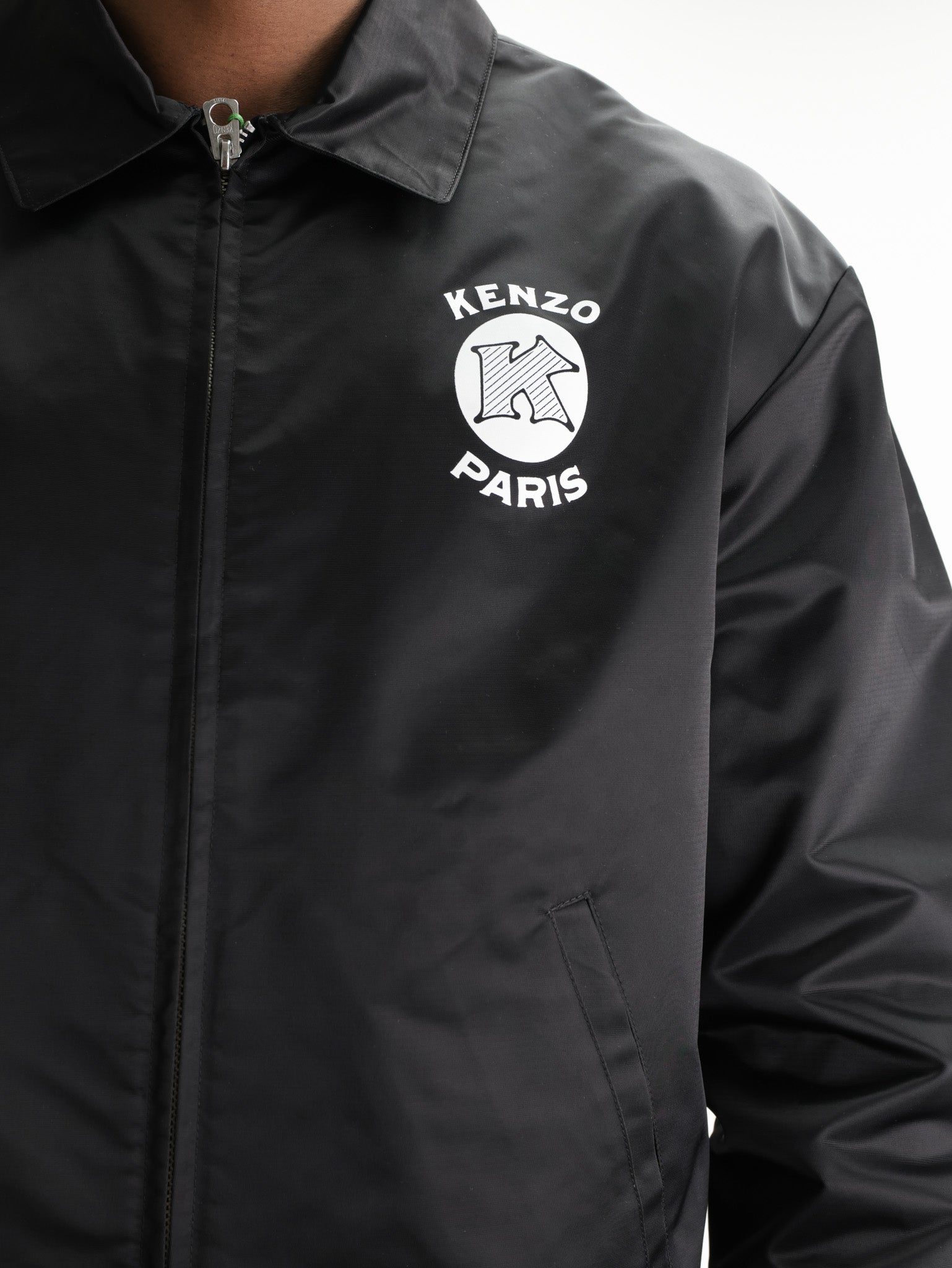 Kenzo Jacket White Paris Logo Black