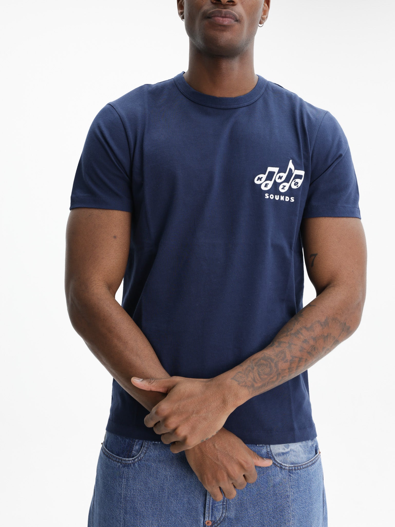 Kenzo T-Shirt Sounds Embroidered  Blue/Black