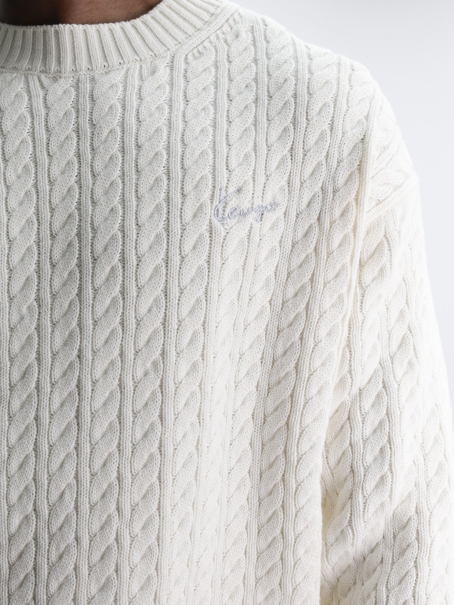Kenzo Sweater Signature Knitted Off White