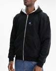 Kenzo Hoodie Blue Tulip Zip Up Black