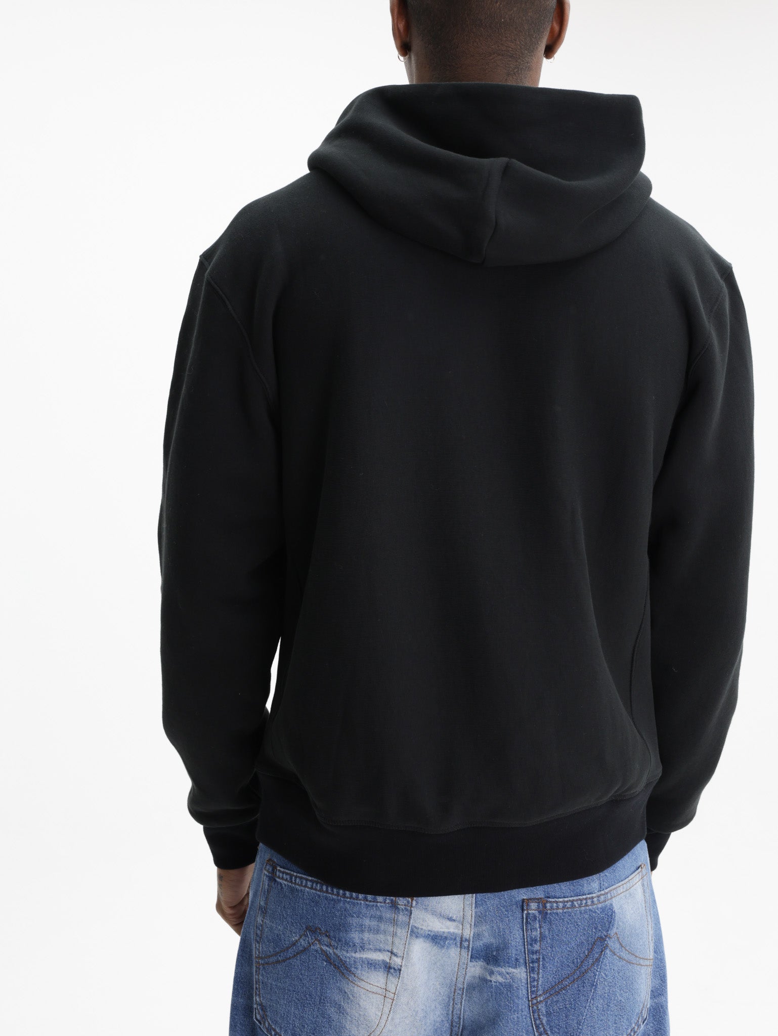 Kenzo Hoodie Blue Tulip Zip Up Black