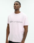 Purple T-Shirt Textured Inside Out Tee Pink