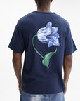 Kenzo T-Shirt Tulip Embroidery Blue/Black