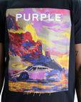 Purple T-Shirt Clean Jersey Ss Tee Black