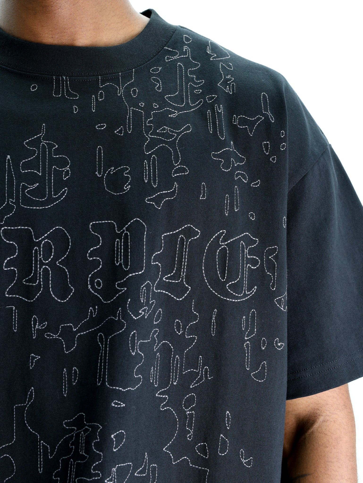 Purple T-Shirt Hwt Jersey Oversized Ss Tee Black - AL Capone Premium