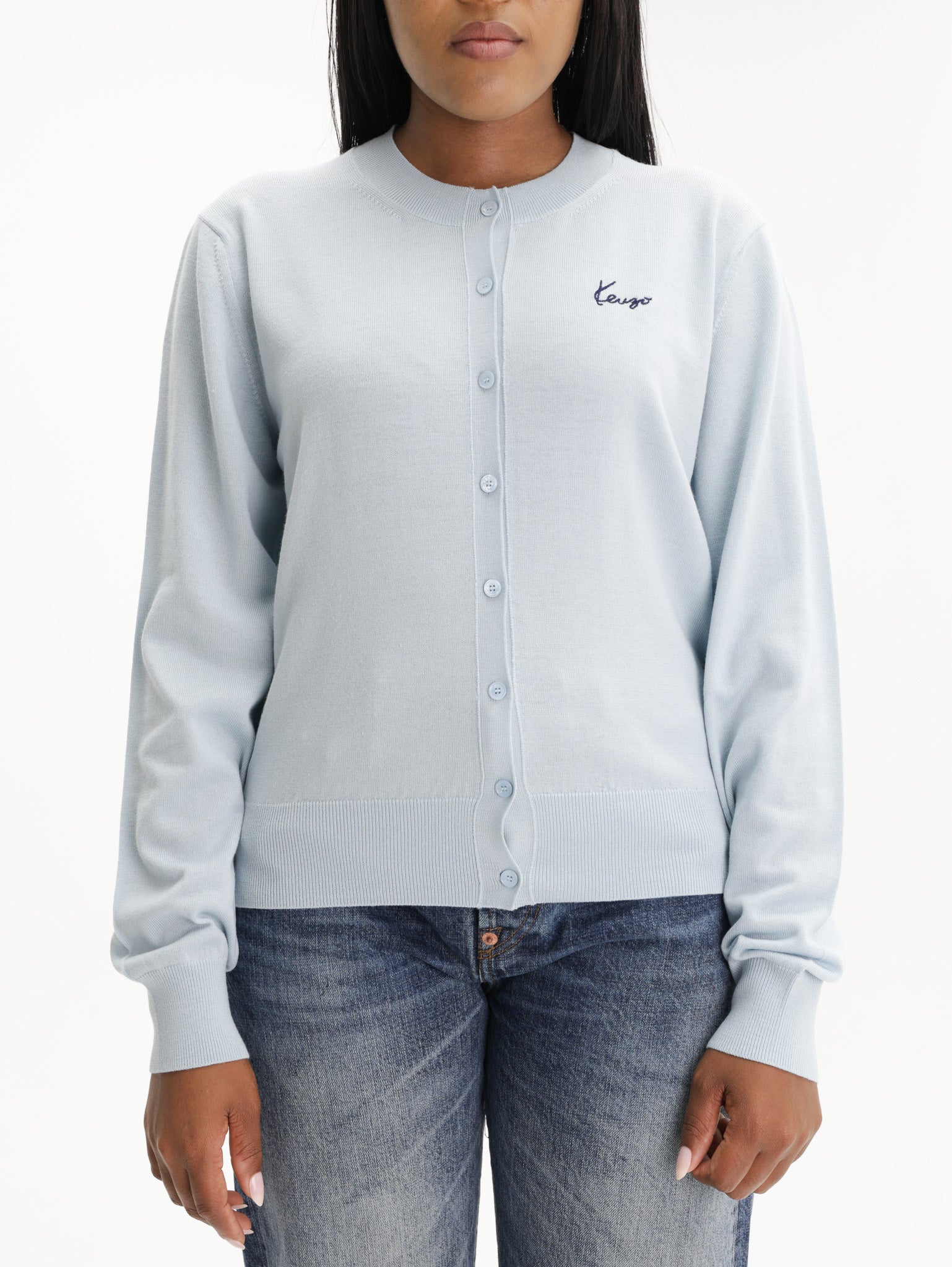 Kenzo Cardigan Rws Signiture Merino Sky Blue