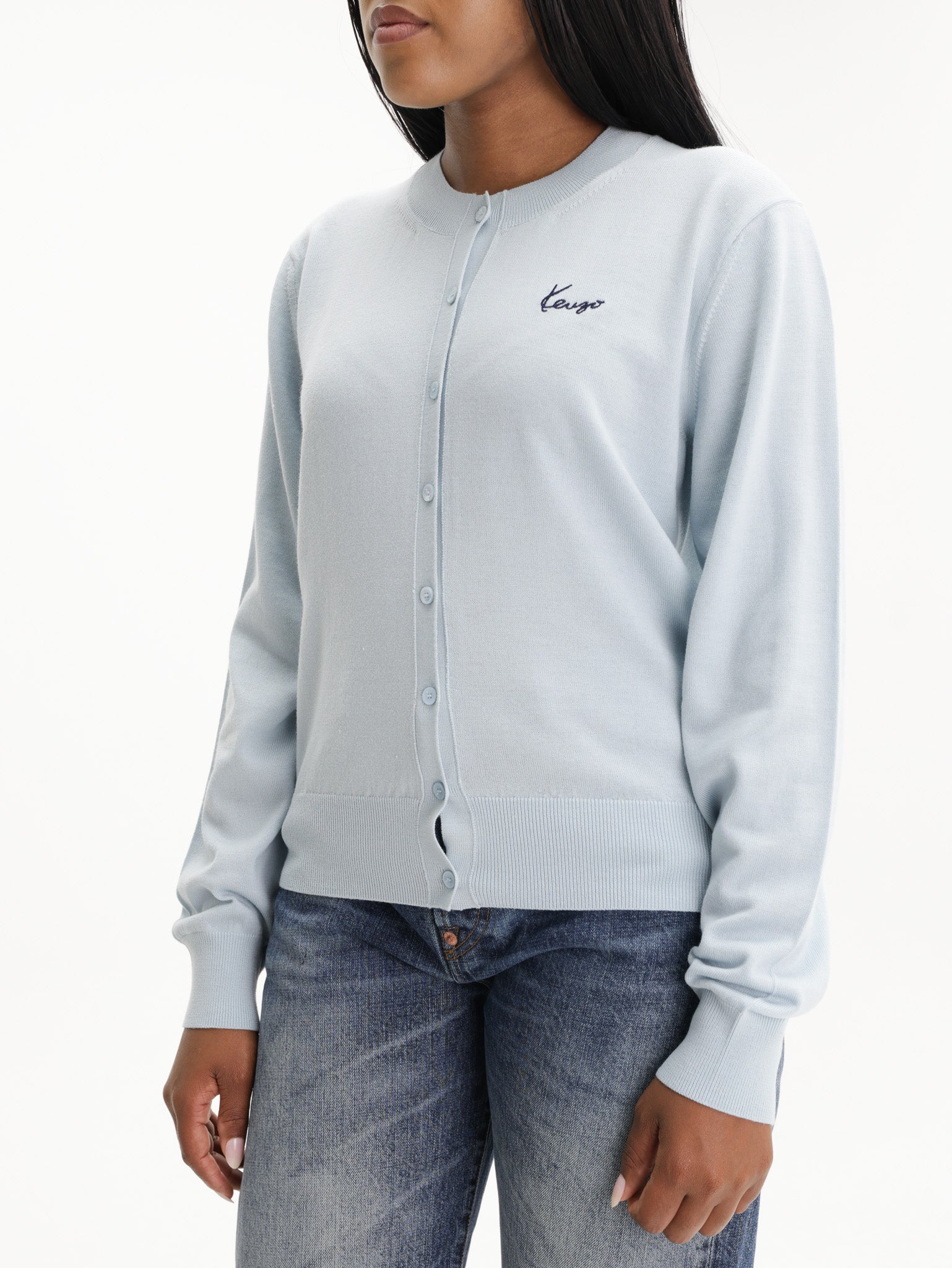 Kenzo Cardigan Rws Signiture Merino Sky Blue