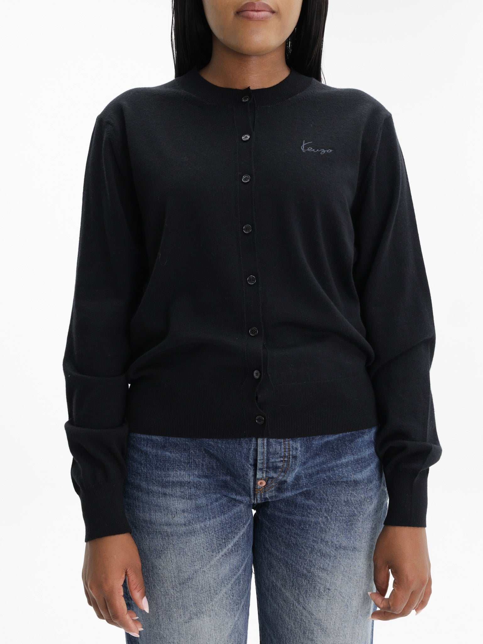 Kenzo Cardigan Rws Signiture Merino Black