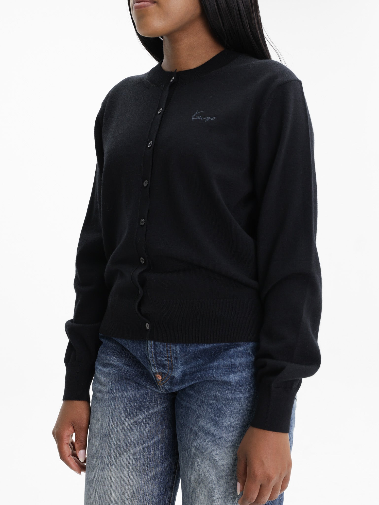 Kenzo Cardigan Rws Signiture Merino Black