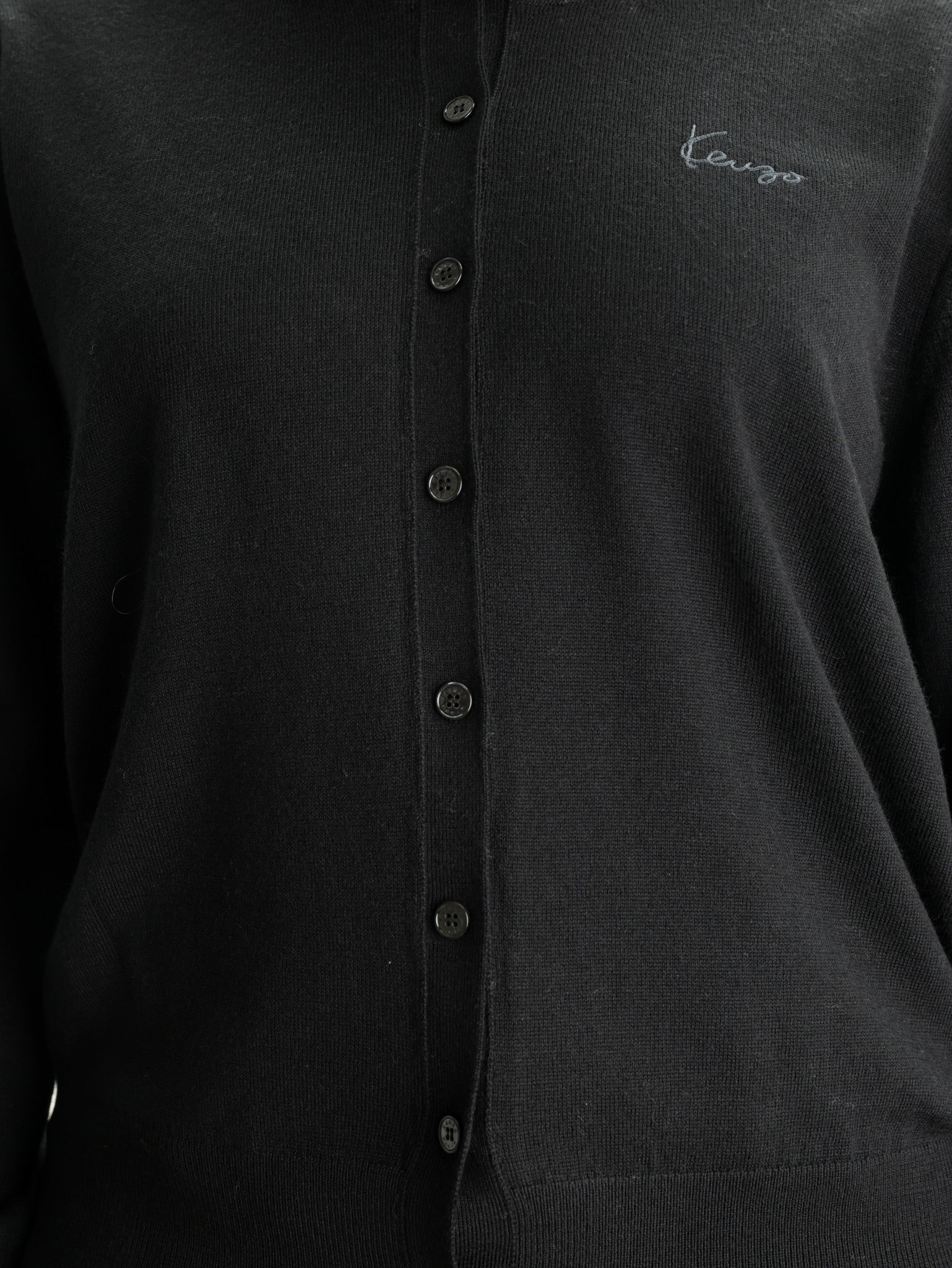 Kenzo Cardigan Rws Signiture Merino Black