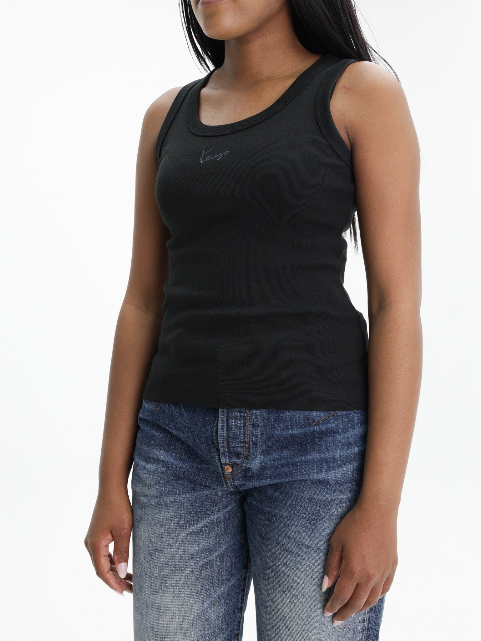 Kenzo Tank Chest Logo Crew Black