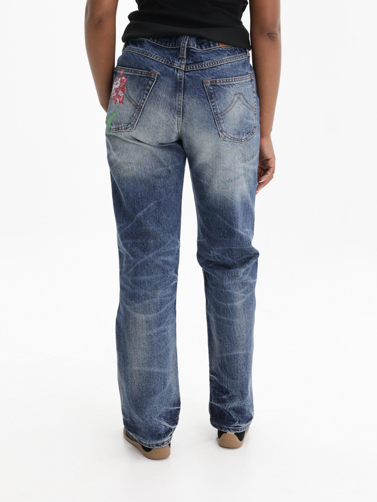 Kenzo Pants Blue Denim Medium Stone