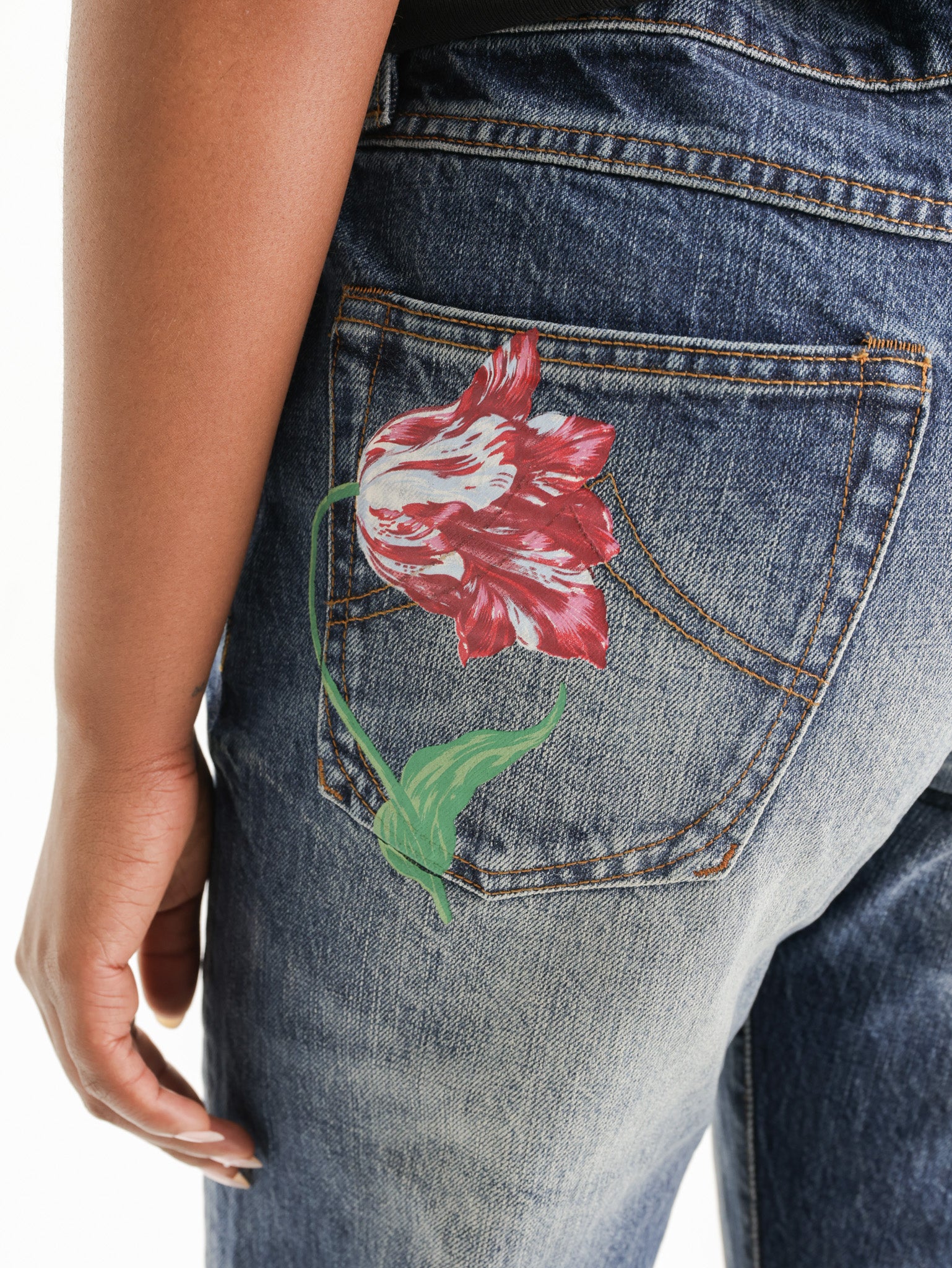 Kenzo Pants Blue Denim Medium Stone