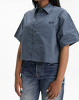 Kenzo Shirt Signature Poplin Blue