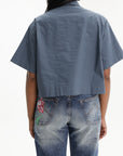 Kenzo Shirt Signature Poplin Blue
