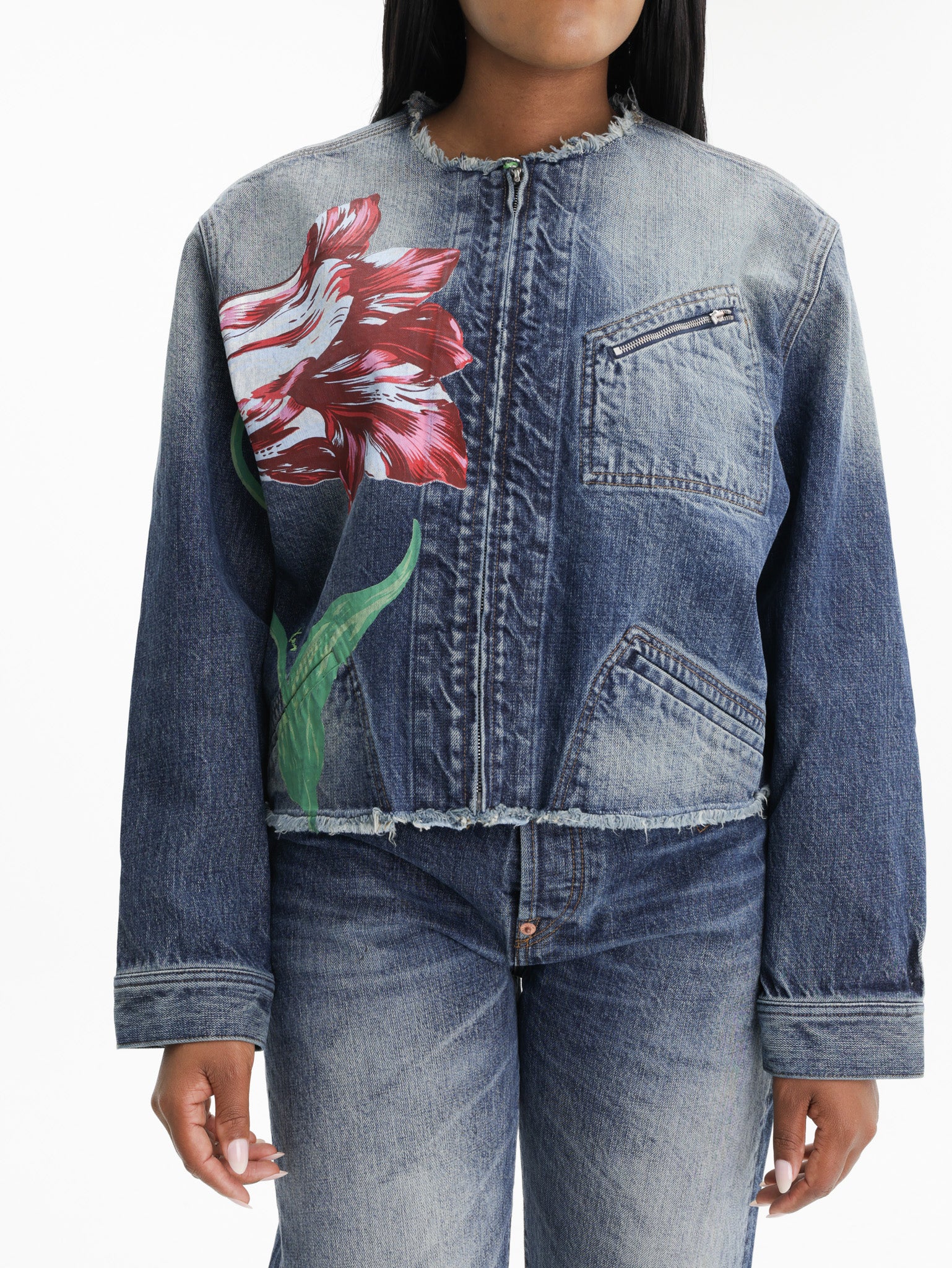 Kenzo Jacket Blue Denim Medium Stone