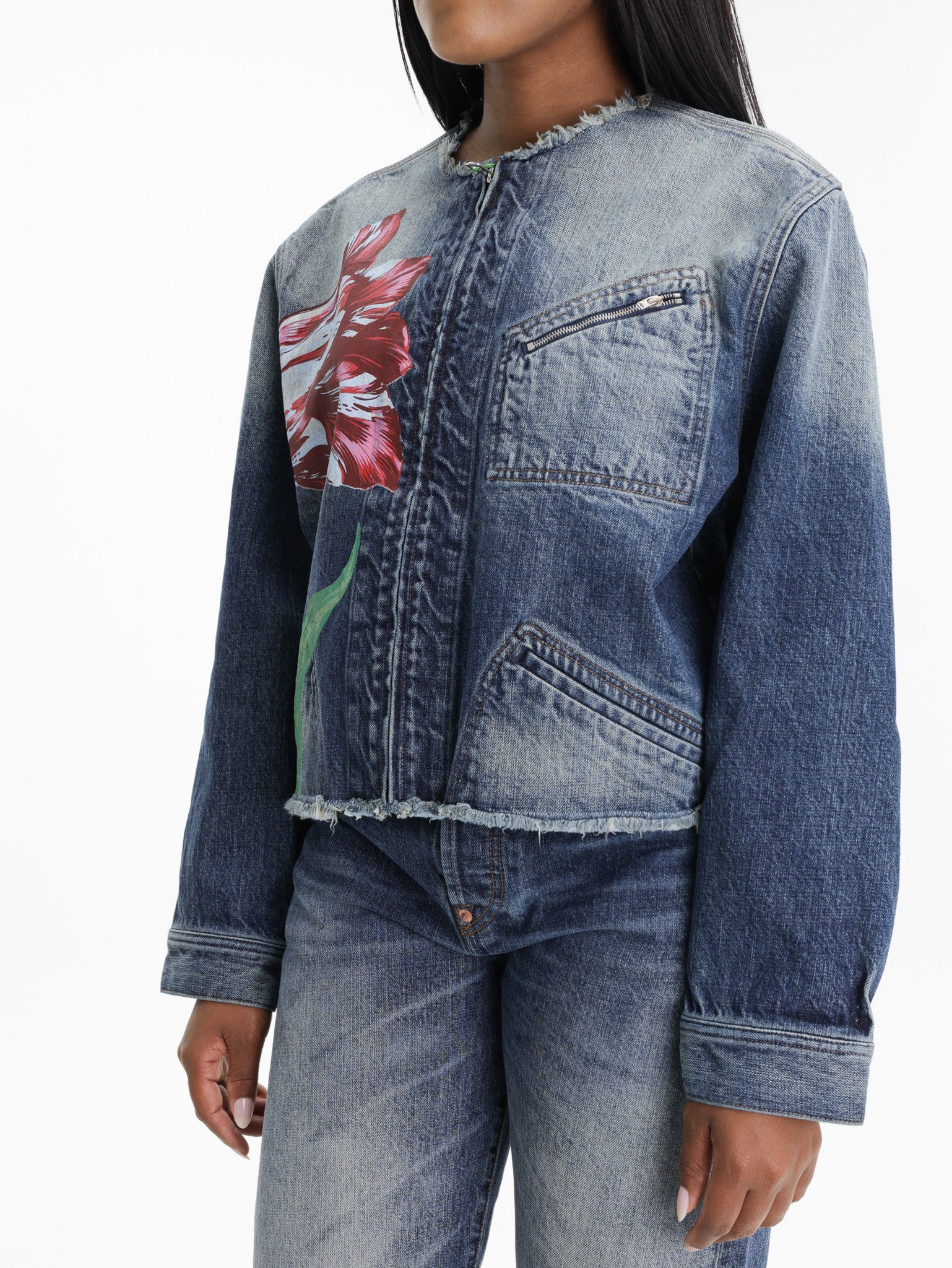 Kenzo Jacket Blue Denim Medium Stone