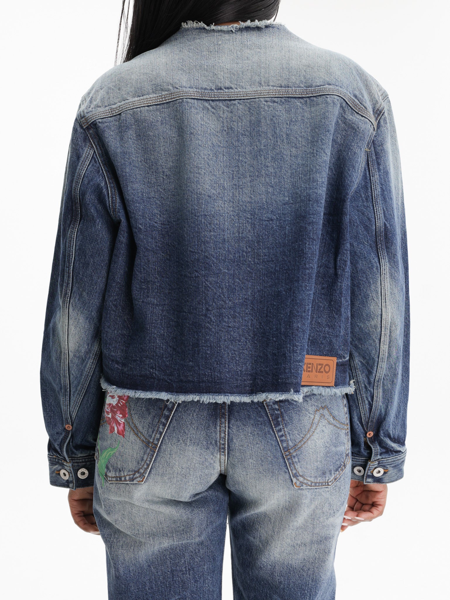 Kenzo Jacket Blue Denim Medium Stone